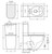 Joli Tornado Rimless Back-to-Wall S Trap 90-160 Toilet Suite Pan + Seat + Geberit Cistern Gloss White [320467]