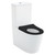 Isabella Junior Tornado Flush Back-to-Wall S Trap 90-160 Toilet Suite Black Seat Gloss White [320466]