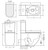 Joli Tornado Rimless Back-to-Wall S Trap 90-160 Toilet Suite Pan + Seat + R&T Cistern Gloss White [320436]