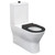 Delta Care Back-to-Wall Toilet Suite S Trap 90-280 Set Out Gloss White with Black Seat [320413]
