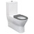 Isabella Care Wall Faced Suite P Trap Grey Seat R&T Cistern with Black Flush Button [320416]