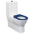 Isabella Care Wall Faced Suite S Trap Blue Seat R&T Cistern with Black Flush Button [320500]