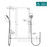 Care Inverted T Rail Shower with Push/Pull Slider Chrome [320485]