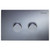 R&T Raised Button PWD Flush Plate Chrome [323663]