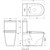Sona Back To Wall Jet Flush Smart Toilet P-Trap [323662]