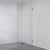 Rectangular Frameless Glass Shower Panel with Brackets 700mm Matte Black [324913]