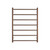 Heated Round Ladder 600 x 800mm Sunset Bronze Left Hand Wired [328429]