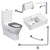 Accessible Delta Care Kit with Left-Hand 90° Rail Right Hand Basin [325689]