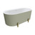 Aluca Freestanding Bath 1500mm Matte Olive with Urban Brass Legs with Overflow [327501]