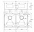 Hana 27L/27L Double Kitchen Sink PVD Brushed Copper [328553]