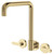 Kaya Squareline Wall Set Lever Taps Urban Brass [328560]