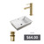 Oslo Rectangle Undermount Basin Bundle Classic Gold [331056]