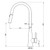 Xcel Xpressfit Sink Mixer Stainless Steel 5Star Gooseneck & Pull-Out Dual Satin Stainless Steel [192318]