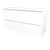 Elemental Plus Vanity  1200mm Centre Bowl Alpha Top Floor StandingWhite Ultra Matte 1 Tap Hole [331196]