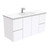 Vanessa Poly-Marble Moulded Basin-Top + Fingerpull Gloss White Cabinet Wall-Hung 2 Door 2 Drawer 1200mm 1 Tap Hole [197785]