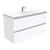 Vanessa 1200mm Poly-Marble Moulded Basin-Top + Quest Gloss White Cabinet Wall-Hung 2 Drawer 1 Tap Hole [197794]