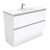 Vanessa 1200 Poly-Marble Moulded Basin-Top + Quest Gloss White Cabinet on Kick Board 2 Drawer 1 Tap Hole [197796]