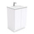 Vanessa 600 Poly-Marble Moulded Basin-Top + Fingerpull Gloss White Cabinet on Kick Board 1 Tap Hole [197866]