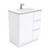 Vanessa 750 Poly-Marble Moulded Basin-Top Single Bowl + Fingerpull Gloss White Cabinet On Kick 1 Door 3 Drawer LH 1 Tap Hole [197887]