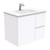 Vanessa 750 Poly-Marble Moulded Basin-Top Single Bowl + Fingerpull Gloss White Cabinet Wall-Hung 1 Door 2 Drawer LH 1 Tap Hole [197891]