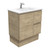 Vanessa 750mm Poly-Marble Moulded Vanitry Basin-Top Single Bowl + Edge Scandi Oak Cabinet On Kick Board 1 Door 2 Drawer RH 1 Tap Hole [197911]