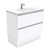 Vanessa 900mm Poly-Marble Moulded Basin-Top Single Bowl + Quest Gloss White Cabinet On Kick Board 2 Drawer 1 Tap Hole [197969]