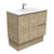 Vanessa 900mm Poly-Marble Moulded Vanitry Basin-Top Single Bowl + Edge Scandi Oak Cabinet On Kick Board 2 Door 2 Drawer Left Hand 1 Tap Hole [197971]