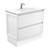 Vanessa 900mm Poly-Marble Moulded Basin-Top Single Bowl + Hampton Satin White Cabinet On Kick Board 1 Tap Hole [197981]