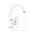 York Sink Mixer Gooseneck Spout with White Porcelain Lever 5Star Matte Black Lead Free [332439]