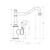 York Sink Mixer Hook Spout with Black Porcelain Lever 5Star Chrome Lead Free [332444]