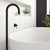 Hustle/Kaya Gooseneck Floor Mounted Bath Matte Black [301673]