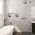 Kaya Wall Bath or Shower Mixer Small Round Plate Matte Black Lead Free [312495]