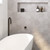 Kaya Wall Bath or Shower Mixer Small Round Plate Matte Black Lead Free [312495]
