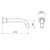 Riviere Wall Basin or Bath Outlet 210mm Brushed Bronze [334407]