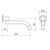 Riviere Swivel Bath Outlet 220mm Brushed Bronze [334409]