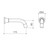 Riviere Wall Basin or Bath Outlet 175mm Brushed Bronze [334421]