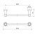 Riviere Single Towel Rail 800mm Brushed Nickel [334420]