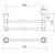 Riviere Double Towel Rail 800mm Brushed Nickel [334354]