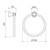 Riviere Towel Ring Brushed Bronze [334291]