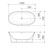 Riviere 1500mm Freestanding Bath with Overflow Gloss White [334309]