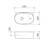Riviere Hand Wall Basin White 1 Tap Hole [334317]