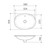 Riviere Above Counter Basin White with Overflow 0 Tap Holes [334265]