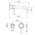 Riviere Wall Basin or Bath Mixer 210mm Trim Kit Brushed Bronze [334338]