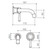 Riviere Wall Basin or Bath Mixer 175mm Trim Kit Brushed Brass [334339]
