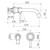 Riviere Wall Basin or Bath Mixer 210mm Brushed Bronze [334343]