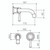 Riviere Wall Basin or Bath Mixer 175mm Trim Kit Brushed Nickel [334345]