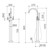 Riviere Freestanding Bath Filler with Handshower Brushed Bronze [334266]
