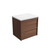 Venetta Framed Wall-Hung 600mm Walnut Cabinet with Palis White Flat Stone Top [332166]