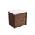 Venetta Framed Wall-Hung 600mm Walnut Cabinet with Palis White Flat Stone Top [332166]