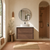 Venetta Framed Wall-Hung 900mm Walnut Cabinet with Pure Flat Stone Top [332156]